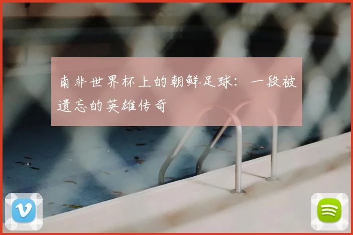 南非世界杯上的朝鲜足球：一段被遗忘的英雄传奇